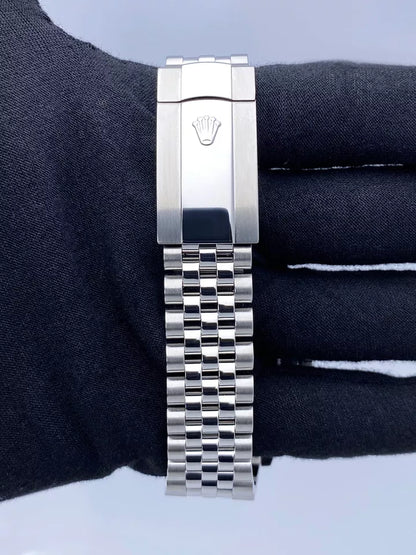 Rolex Datejust 41 Steel Black Index Dial Smooth Jubilee Automatic Watch - Master Copy