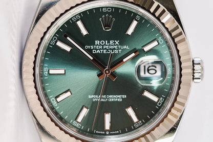 Rolex Datejust  Mint Green Dial 2022 Jubilee - Master Copy