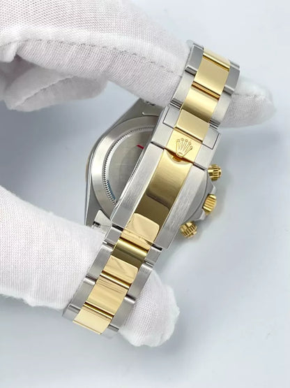 Rolex Daytona Black Dial Yellow Gold & Steel Chronograph - Master Copy