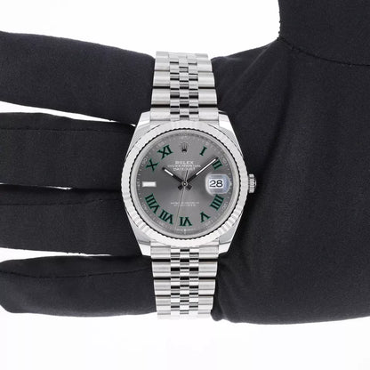 Rolex Oyster Datejust II Jubilee Steel Slate Roman Wimbledon 41 mm - Master Copy