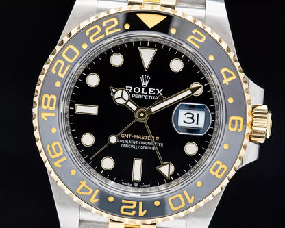 Rolex GMT Master Yellow Gold Jubilee Black Dial 2024 - Master Copy