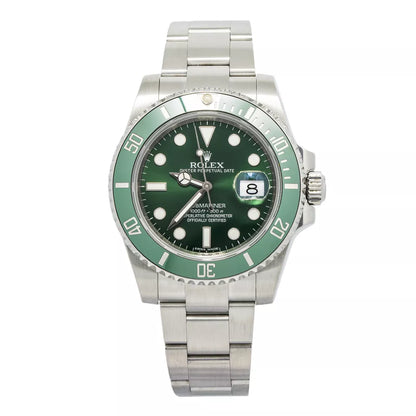 Rolex Submariner Oyster Green Hulk Stainless Watch - Master Copy